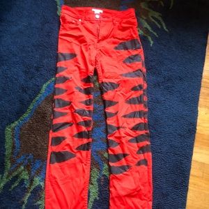 H&M bright orange pants!